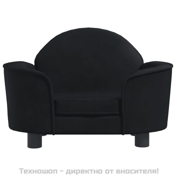 Кучешко легло черно 66x40x45 см кадифе