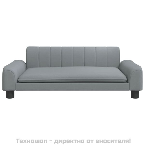 Кучешко легло светлосиво 90x53x30 см текстил