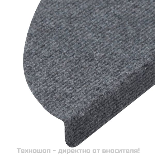 Самозалепващи стелки за стъпала, 10 бр, сиви, 65x22,5x3,5 см
