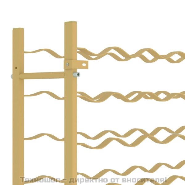 Стойка за вино за 36 бутилки, златиста, метална