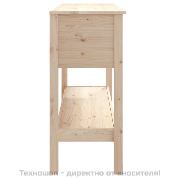 Конзолна маса 100x35x75 см борово дърво масив