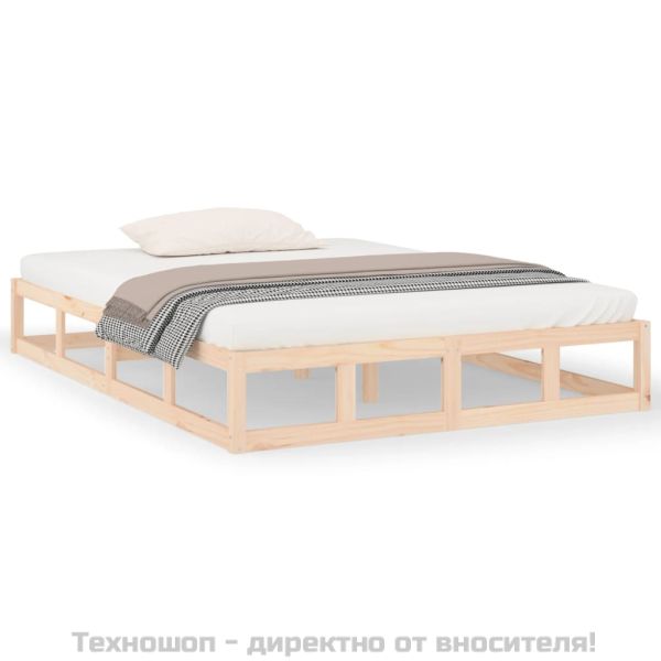 Рамка за легло 200x200 см масивно дърво