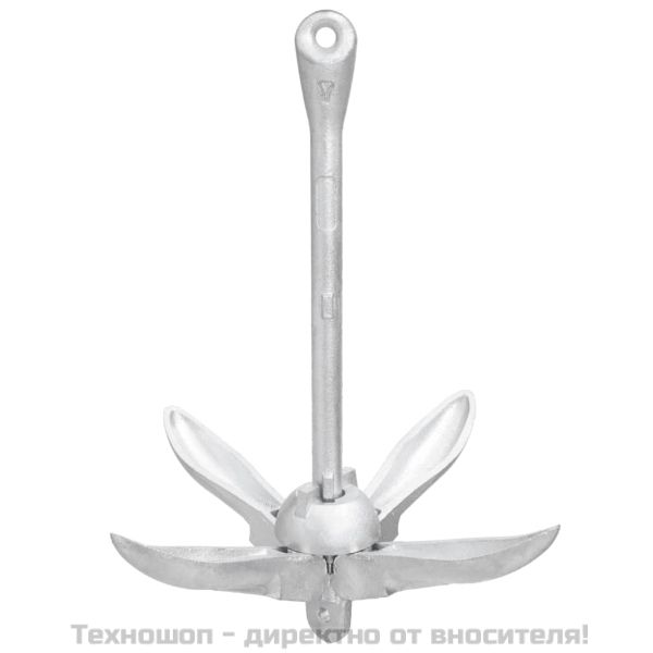 Сгъваема котва, сребриста, 6 кг, Горещо поцинкован чугун