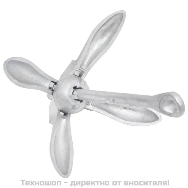 Сгъваема котва, сребриста, 8 кг, Горещо поцинкован чугун