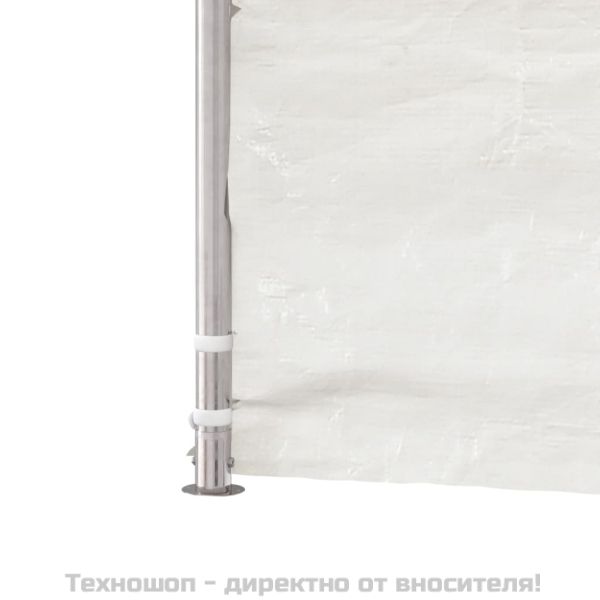 Навес с покрив бял 20,07x4,08x3,22 м полиетилен