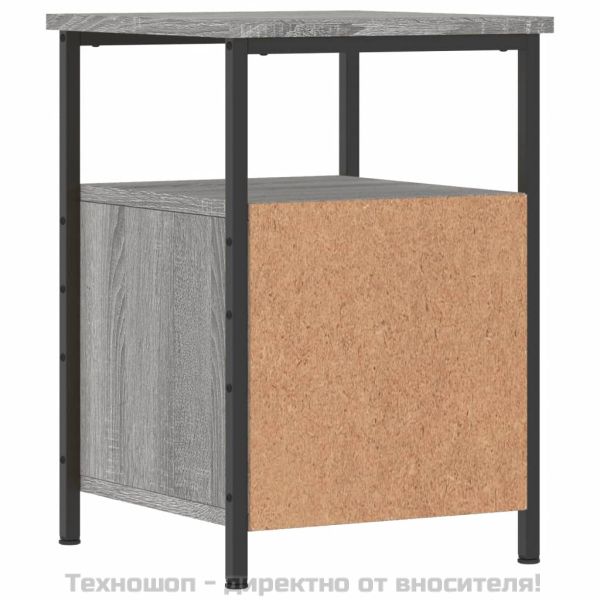 Нощно шкафче, сив сонома, 34x35,5x50 см, инженерно дърво