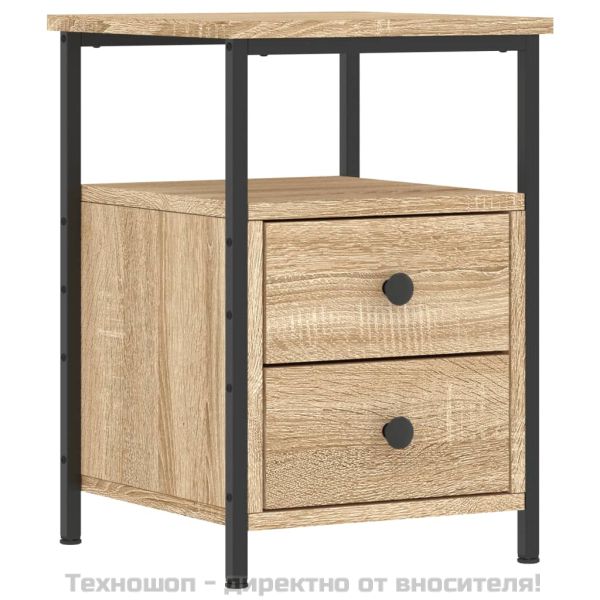 Нощно шкафче, дъб сонома, 34x35,5x50 см, инженерно дърво