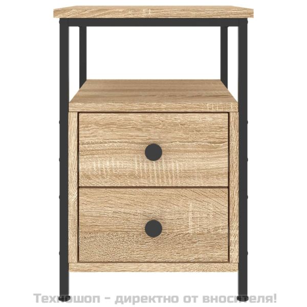 Нощно шкафче, дъб сонома, 34x35,5x50 см, инженерно дърво