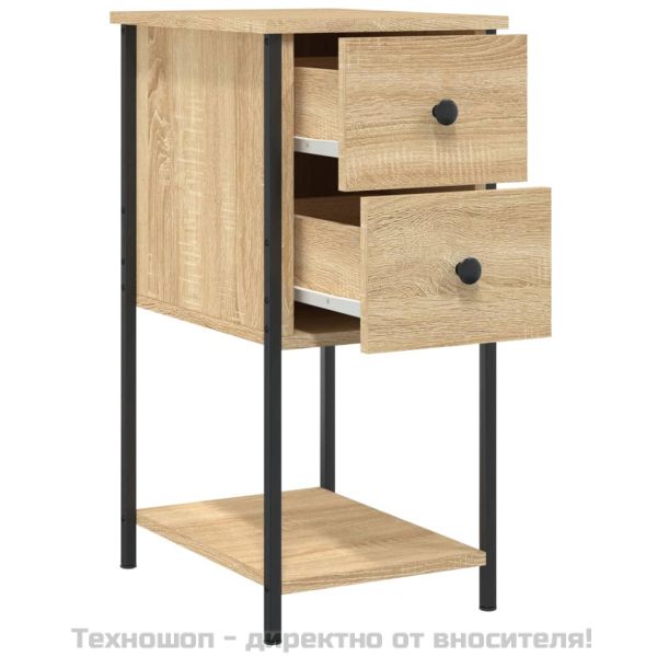 Нощно шкафче, дъб сонома, 32x42x70 см, инженерно дърво