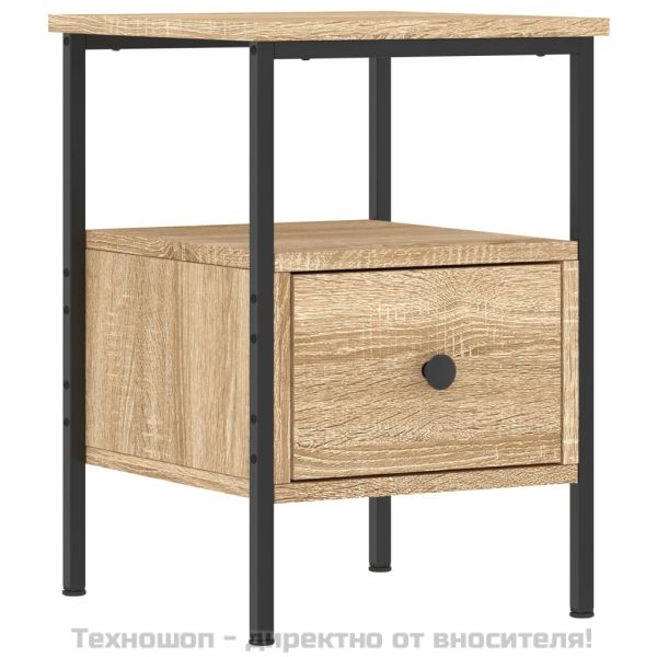 Нощно шкафче, дъб сонома, 34x36x50 см, инженерно дърво