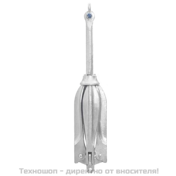 Сгъваема котва с въже сребриста 12 kg Горещо поцинкован чугун