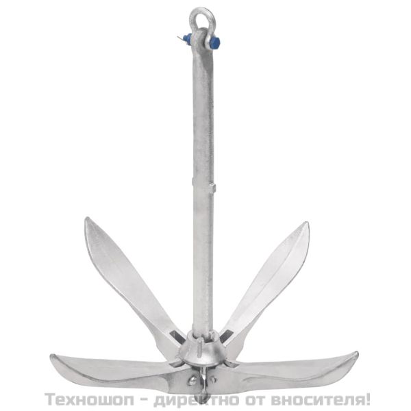 Сгъваема котва с въже сребриста 12 kg Горещо поцинкован чугун