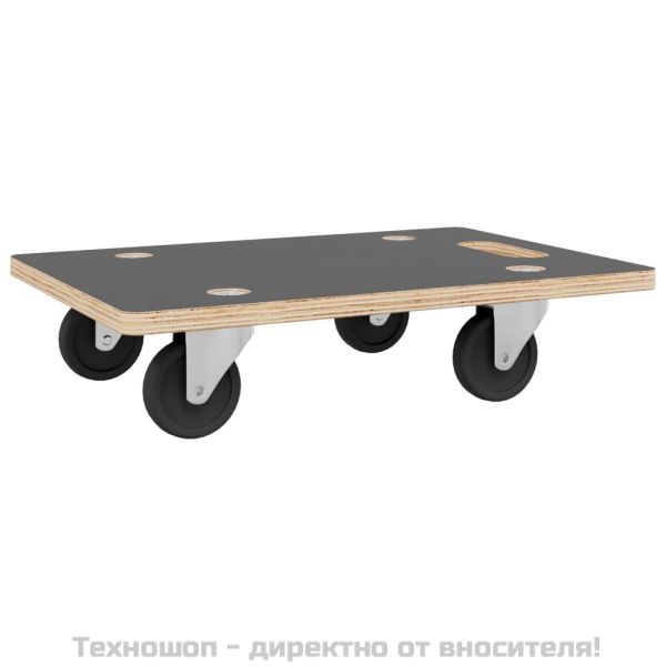 Транспортни колички 2 бр правоъгълни 50x35x11,5 см 250 кг