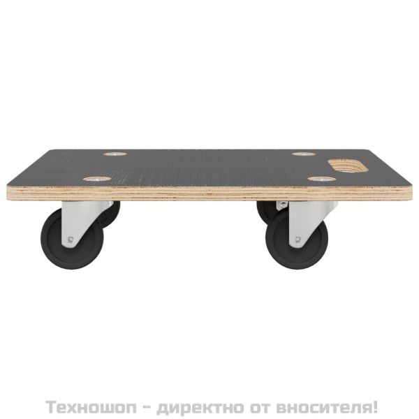 Транспортни колички 2 бр правоъгълни 80x55x11,5 см 250 кг