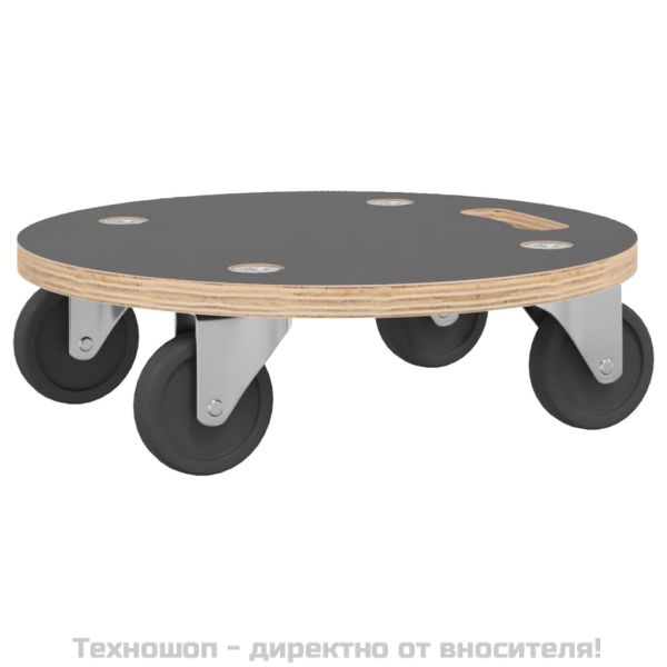 Транспортни колички 2 бр кръгли Ø38x11,5 см 250 кг