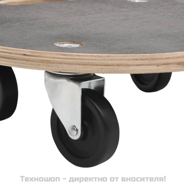 Транспортни колички 2 бр кръгли Ø38x11,5 см 250 кг