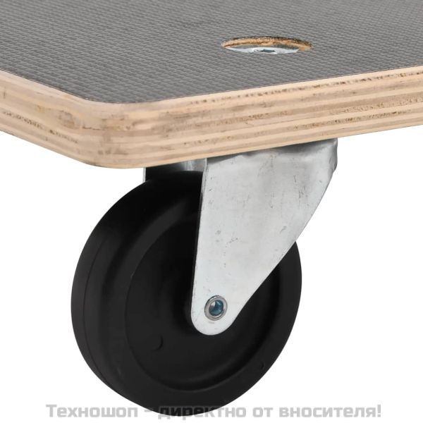 Транспортни колички 2 бр правоъгълни 60x40x11,5 см 250 кг