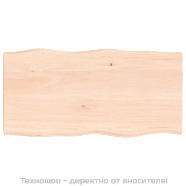 Плот за маса 80x40x2 см необработено масивно дърво дъб жив ръб