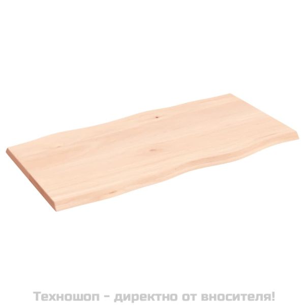 Плот за маса 80x40x2 см необработено масивно дърво дъб жив ръб
