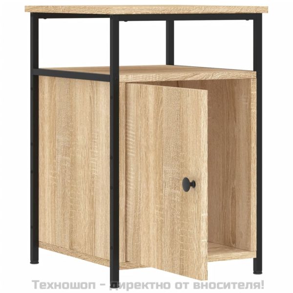 Нощно шкафче, дъб сонома, инженерно дърво 40x42x60 см