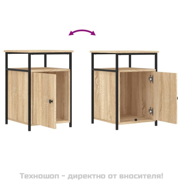 Нощно шкафче, дъб сонома, инженерно дърво 40x42x60 см
