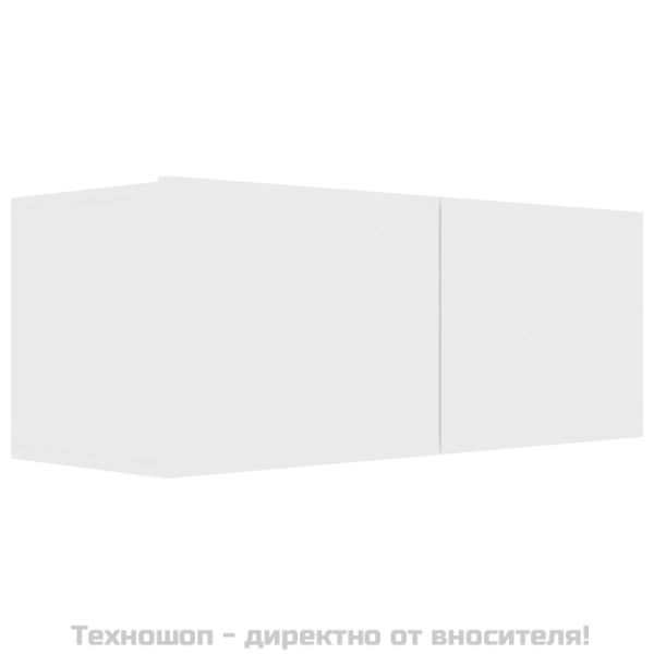 Комплект ТВ шкафове от 5 части, бял, инженерно дърво