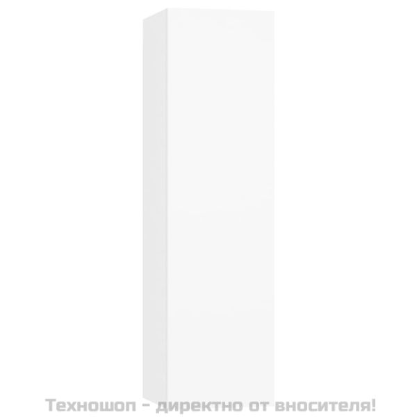 Комплект ТВ шкафове от 4 части, бял, инженерно дърво