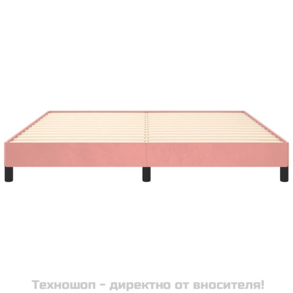 Рамка за легло, розова, 180x200 см, кадифе
