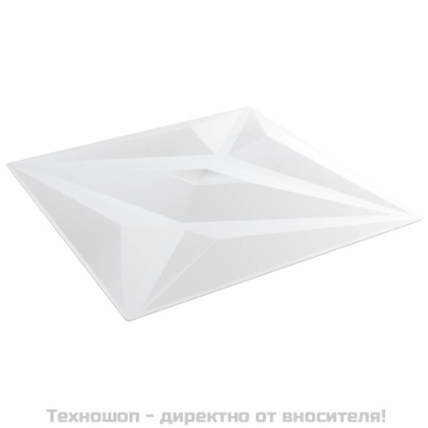 Стенни панели 24 бр бели 50x50 см XPS 6 м² звезди