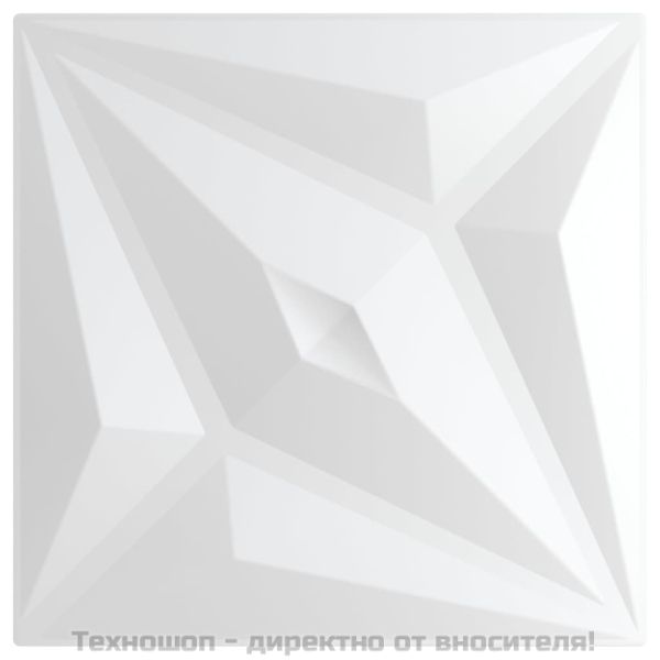 Стенни панели 24 бр бели 50x50 см XPS 6 м² звезди