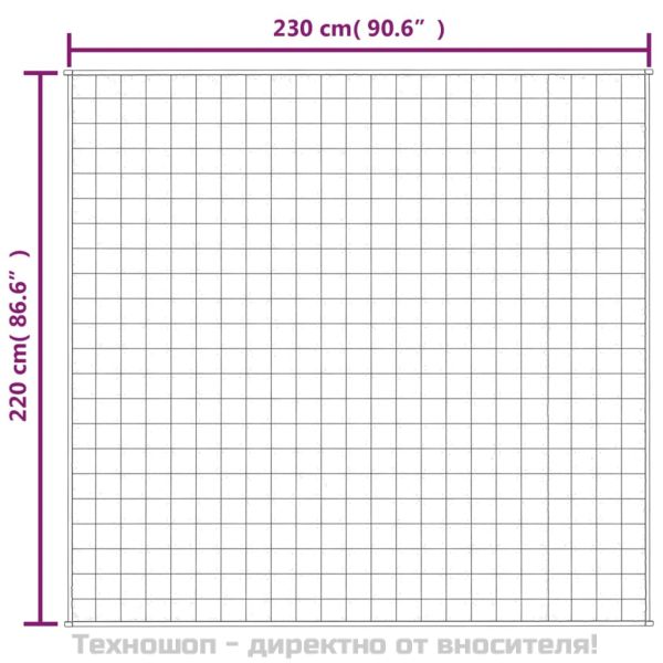 Утежнено одеяло светлокремаво 220x230 см 11 кг плат