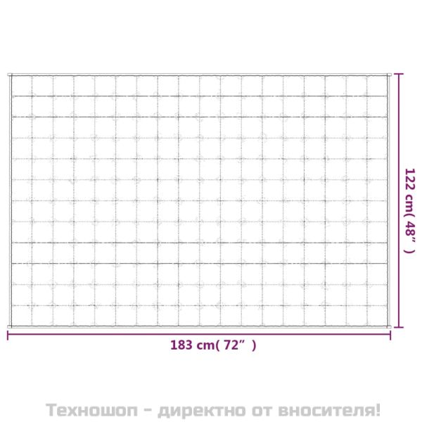 Утежнено одеяло светлокремаво 122x183 см 5 кг плат