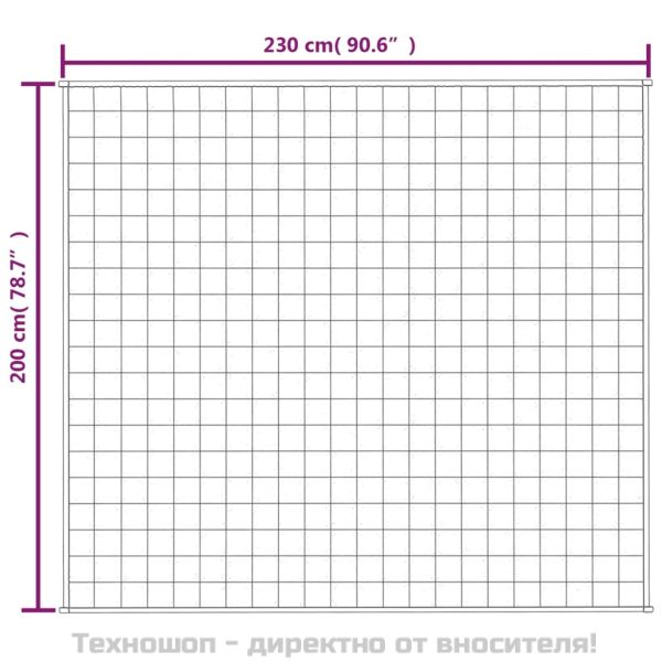 Утежнено одеяло сиво 200x230 см 9 кг плат