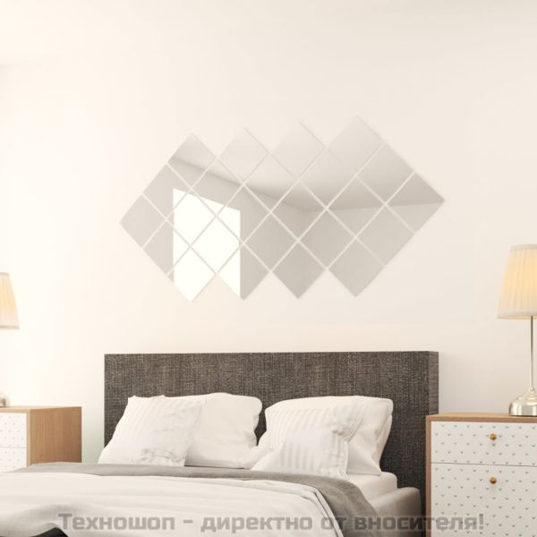 Огледални плочки, 48 бр, квадратно стъкло