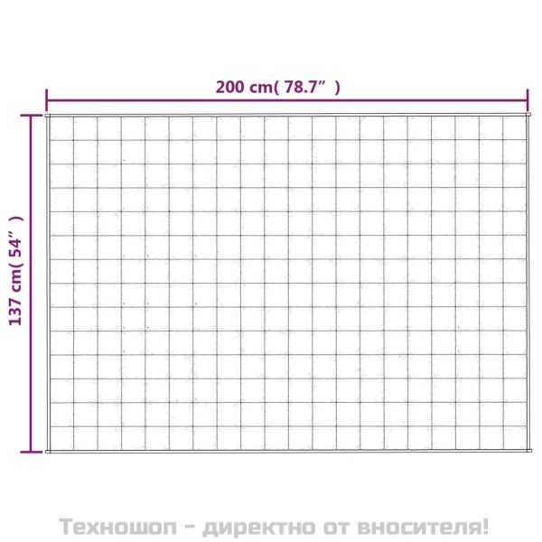 Утежнено одеяло сиво 137x200 см 10 кг плат