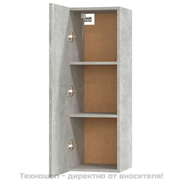 Комплект ТВ шкафове от 5 части, бетонно сив, инженерно дърво