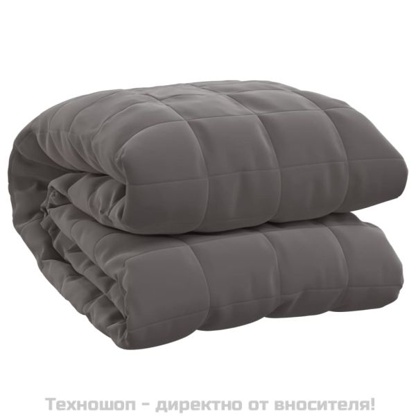 Утежнено одеяло сиво 152x203 см 7 кг плат