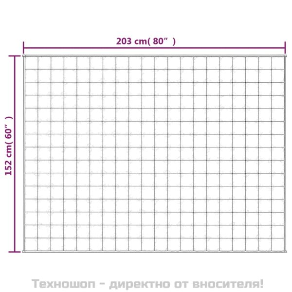 Утежнено одеяло сиво 152x203 см 7 кг плат