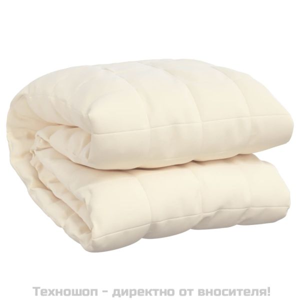 Утежнено одеяло светлокремаво 220x240 см 11 кг плат