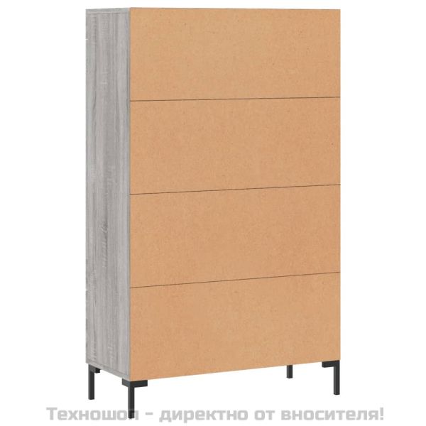 Висок шкаф, сив сонома, 69,5x31x115 см, инженерно дърво