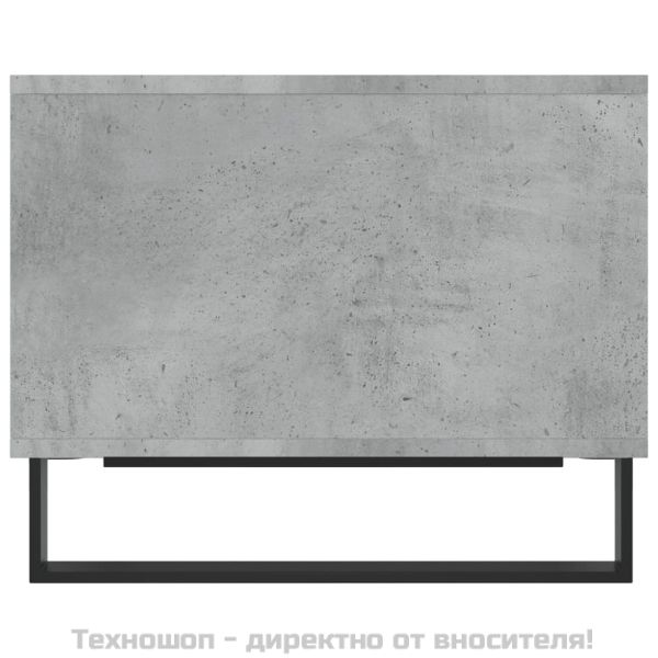 Маса за кафе, бетонно сива, 60x50x40 см, инженерно дърво
