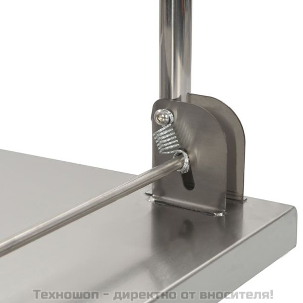 Платформена количка, сребриста, 82x53x86 см, неръждаема стомана