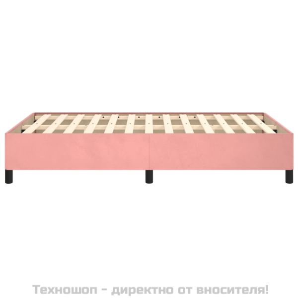 Рамка за легло, розова, 120x200 см, кадифе