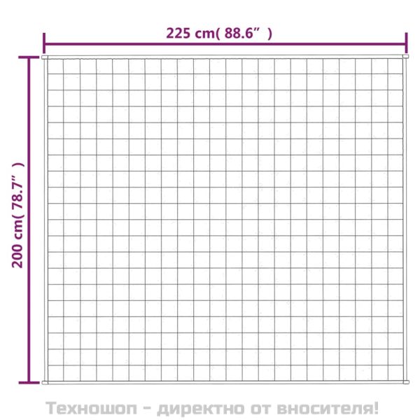 Утежнено одеяло сиво 200x225 см 13 кг плат