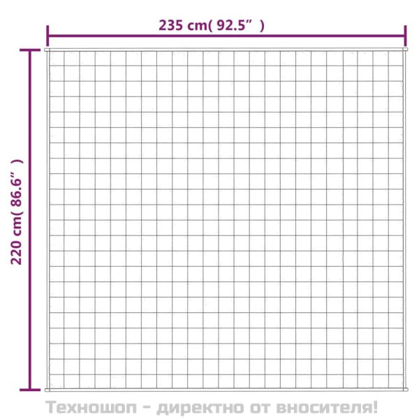 Утежнено одеяло синьо 220x235 см 11 кг плат