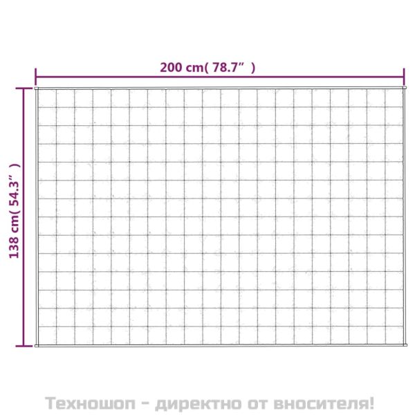 Утежнено одеяло сиво 138x200 см 10 кг плат