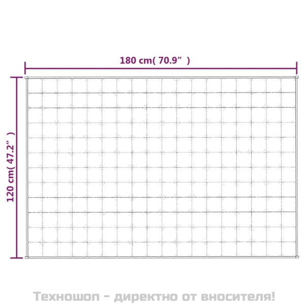 Утежнено одеяло светлокремаво 120x180 см 5 кг плат