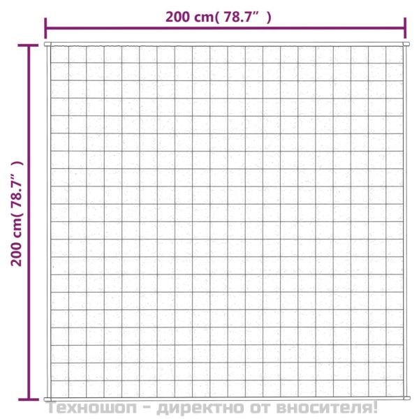 Утежнено одеяло светлокремаво 200x200 см 13 кг плат
