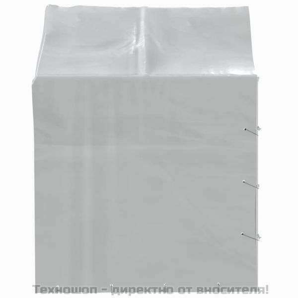 Външна клетка за куче с покрив сребриста 2x2x2,5 м стомана