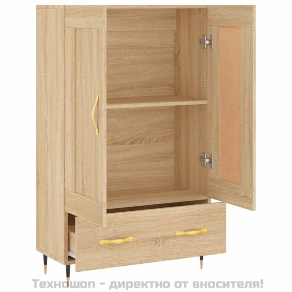 Висок шкаф, сонома дъб, 69,5x31x115 см, инженерно дърво